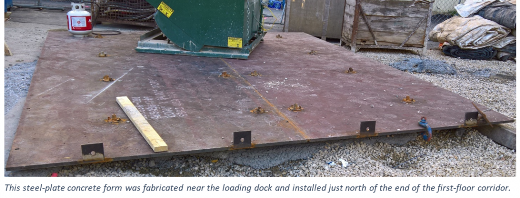 steel plate on the ground