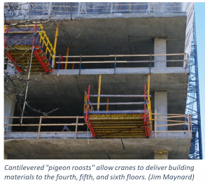 Construction on exterior of building