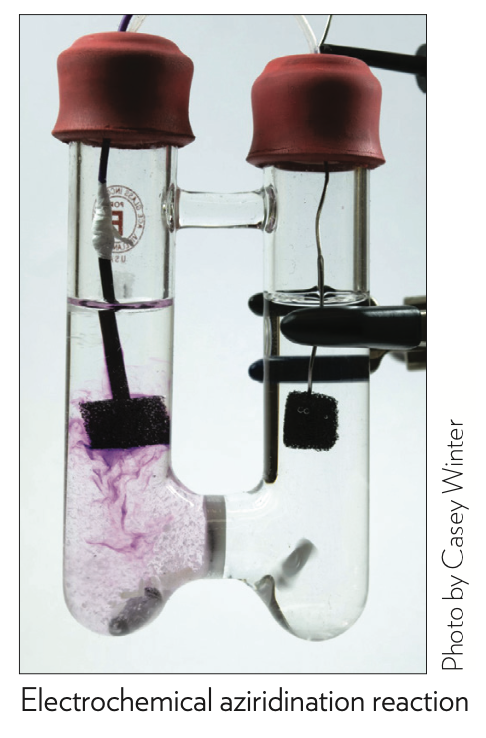 Electrochemical aziridination reaction